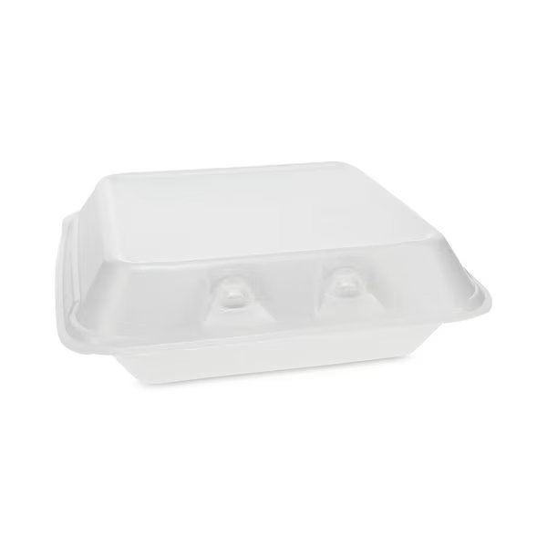 SmartLock Foam Hinged Container, Small, 7.5x8x2.63, 1-Comp, Wht, PK150, Pactiv, Mfr#: YHLW07010000